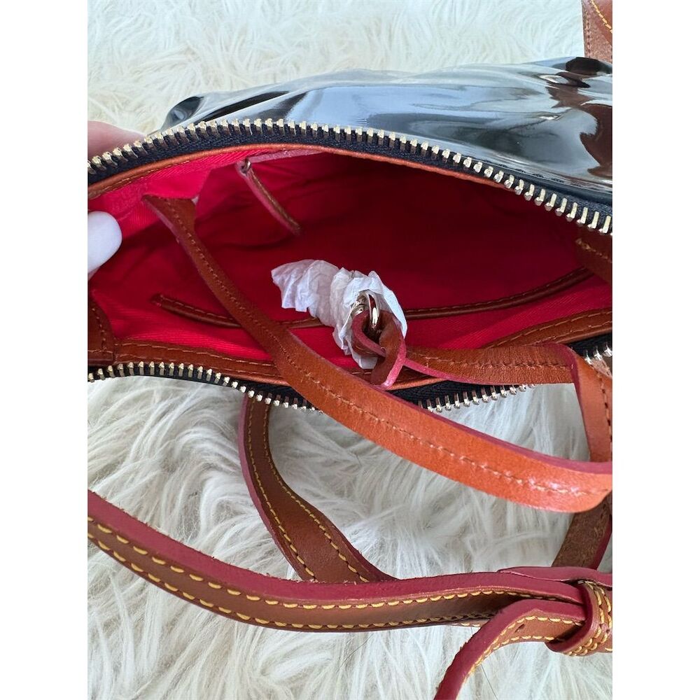 Dooney & Bourke Mini Margot Crossbody Bag Black/Tan Leather Women's New with Tag - Picture 6 of 10